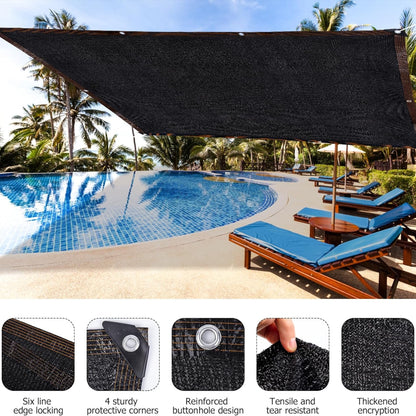 2x3m Schattennetz 95% UV-Schutz Schattiernetz Sonnensegel