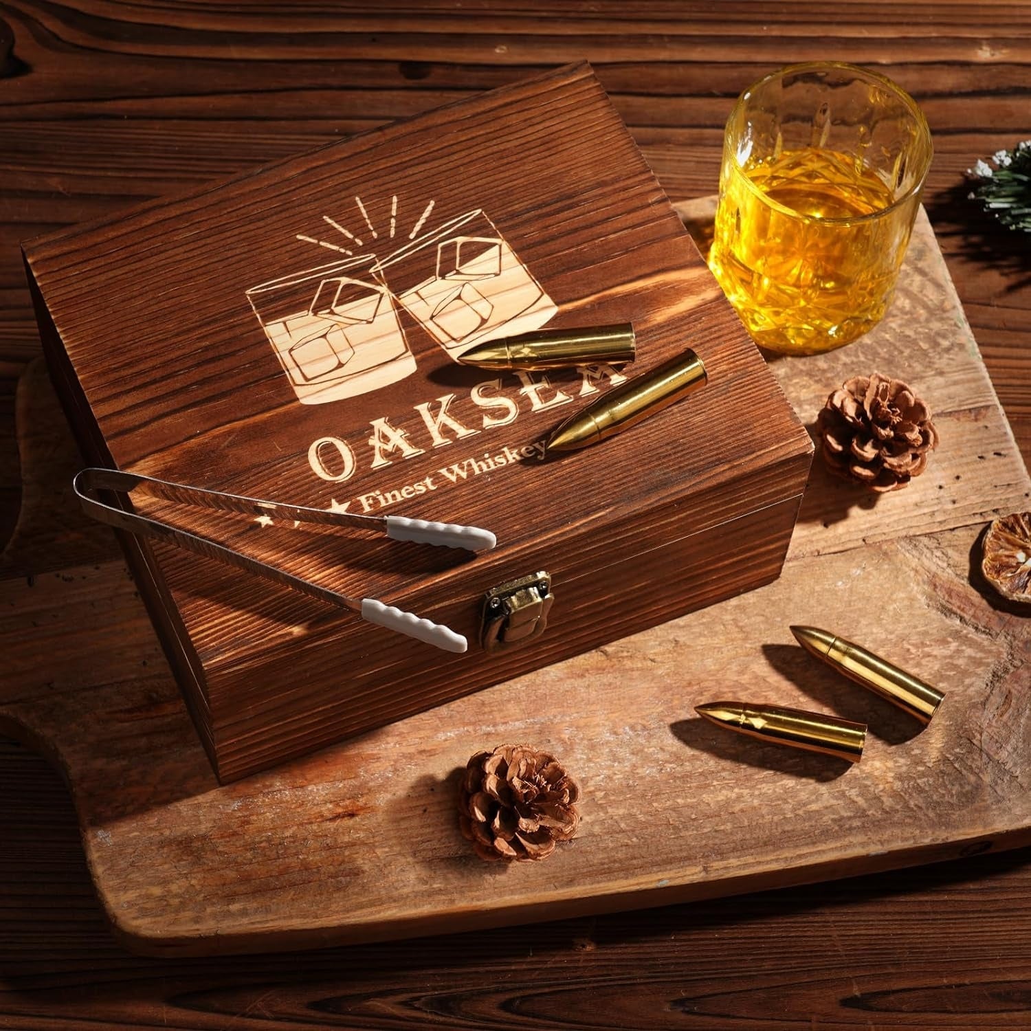 Whisky Geschenkset für Männer Whiskeygläser Steine Valentinstag Geschenk für Ihn