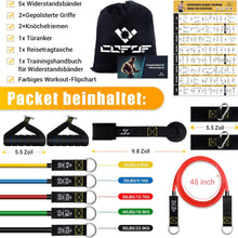 Resistance Bands Set 5 Widerstandsbänder mit Griff Türanker