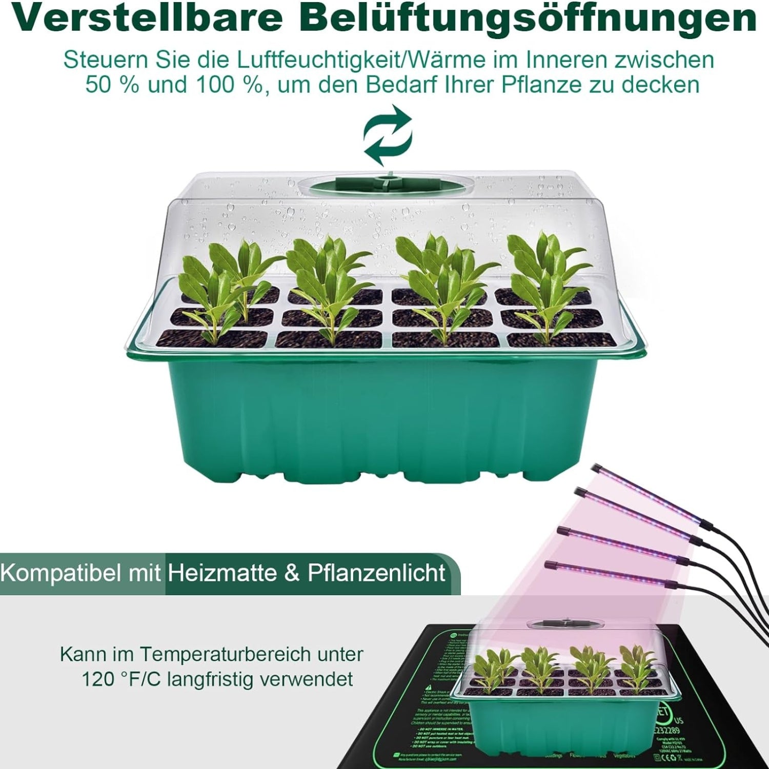 Gewächshaus Klein Indoor Gewächshaus Starter Set 6 Stück