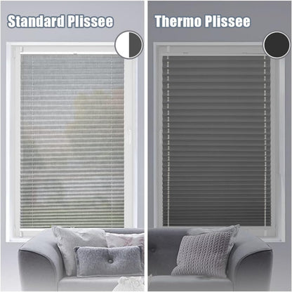 Premium Plissee ohne Bohren Verdunkelung Klemmfix 80x220cm