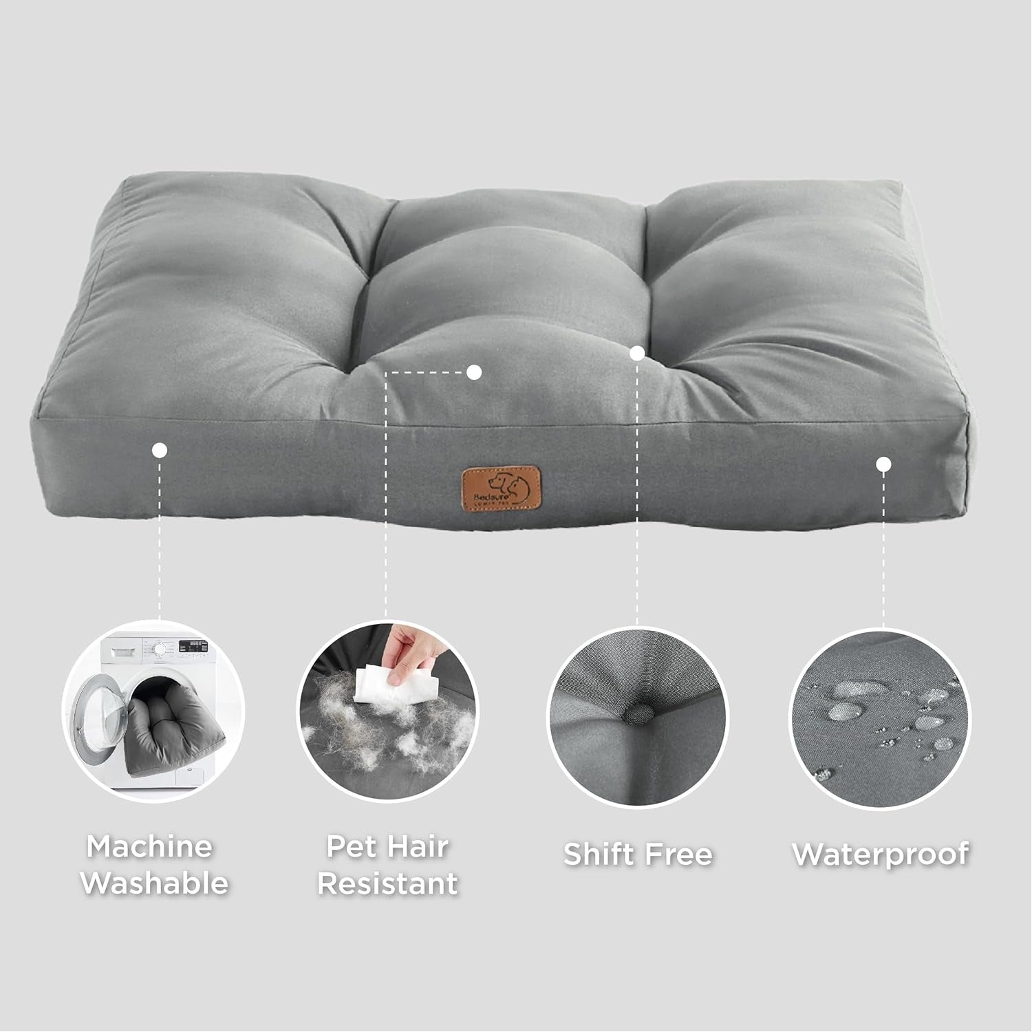 Hundekissen große Hunde waschbar 111x89cm Hundematratze XXL