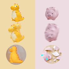 Gelbe Dinosaurier Spardose Kinder PVC Sicher Niedlich Robust Geschenkidee