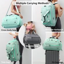 40L Wasserdicht Sporttasche Schuhfach Nassfach Rucksack Grün