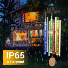4 LED Solar Windspiel Aluminium Garten Bunt Wasserdicht