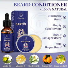 Geschenkset für Männer Bartpflege Bartwachstum Bartöl Balsam Roller Serum