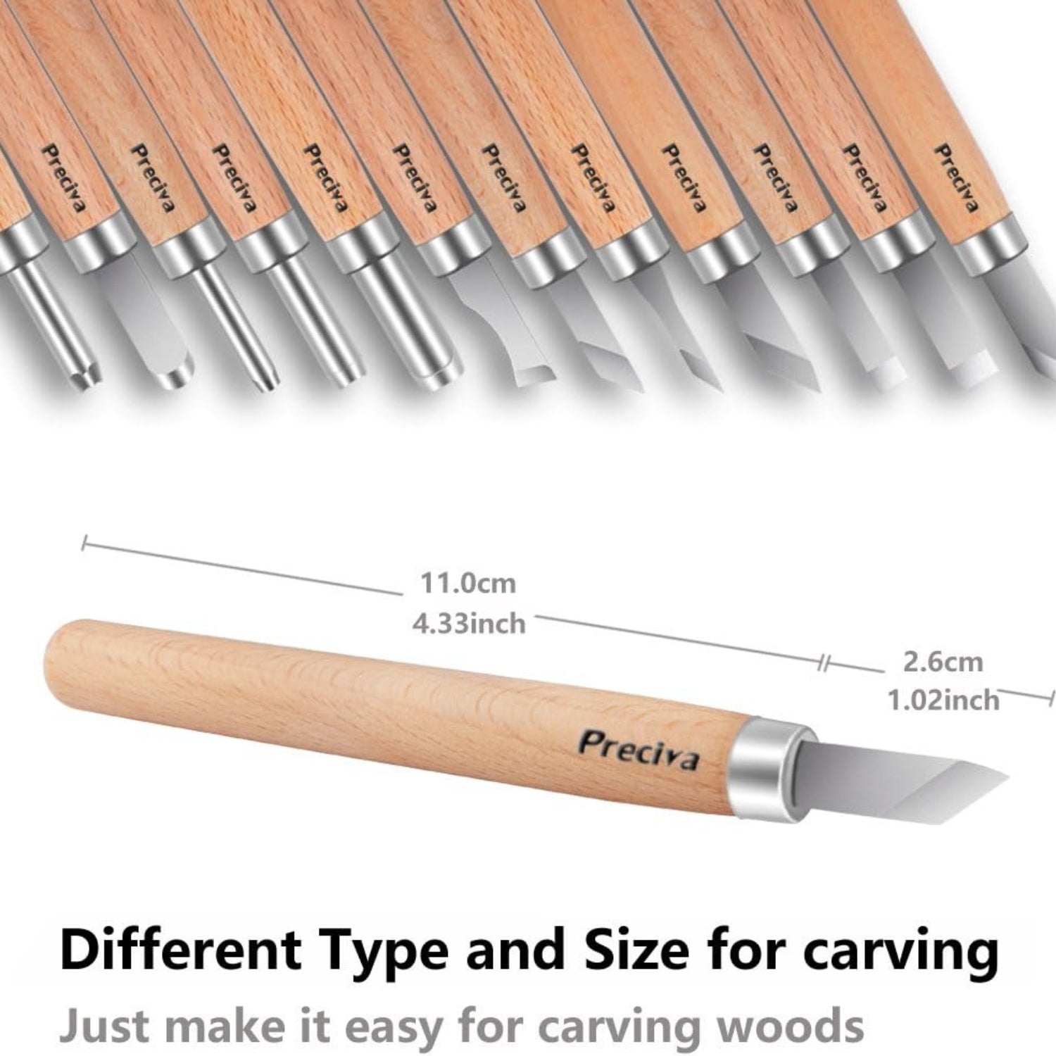 Schnitzwerkzeug 12er Set Holz Schnitzmesser Schnitzmesser