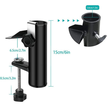 Terrassenschirm Klemme Schirmhalter für Balkon Garten Camping Metall Stabil