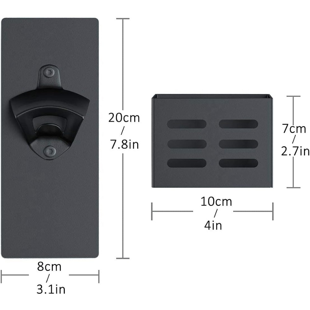 Wand Bierflaschenöffner Magnetisch Auffang Kohlenstoffstahl Geschenk für Männer