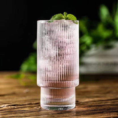 Vintage Cocktailgläser Set mit Glasstrohalme 325ml 4x Set