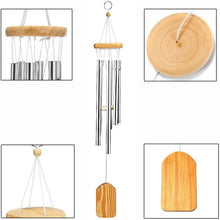 OstalbKlang windspiel für draußen hängend 6 Aluminiumrohre Klarer Klang Heimdeko