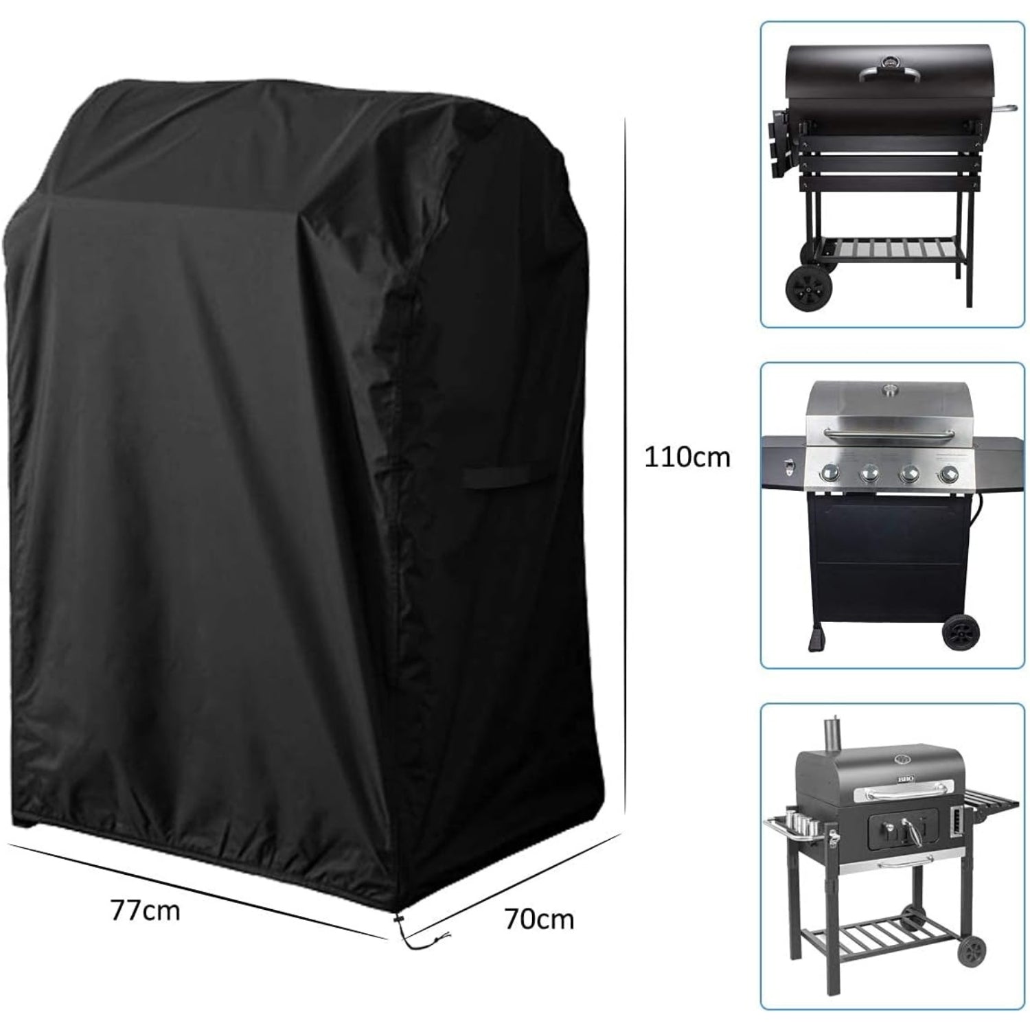 grillabdeckung wetterfest Wasserdicht UV Schutz 77x70x110cm