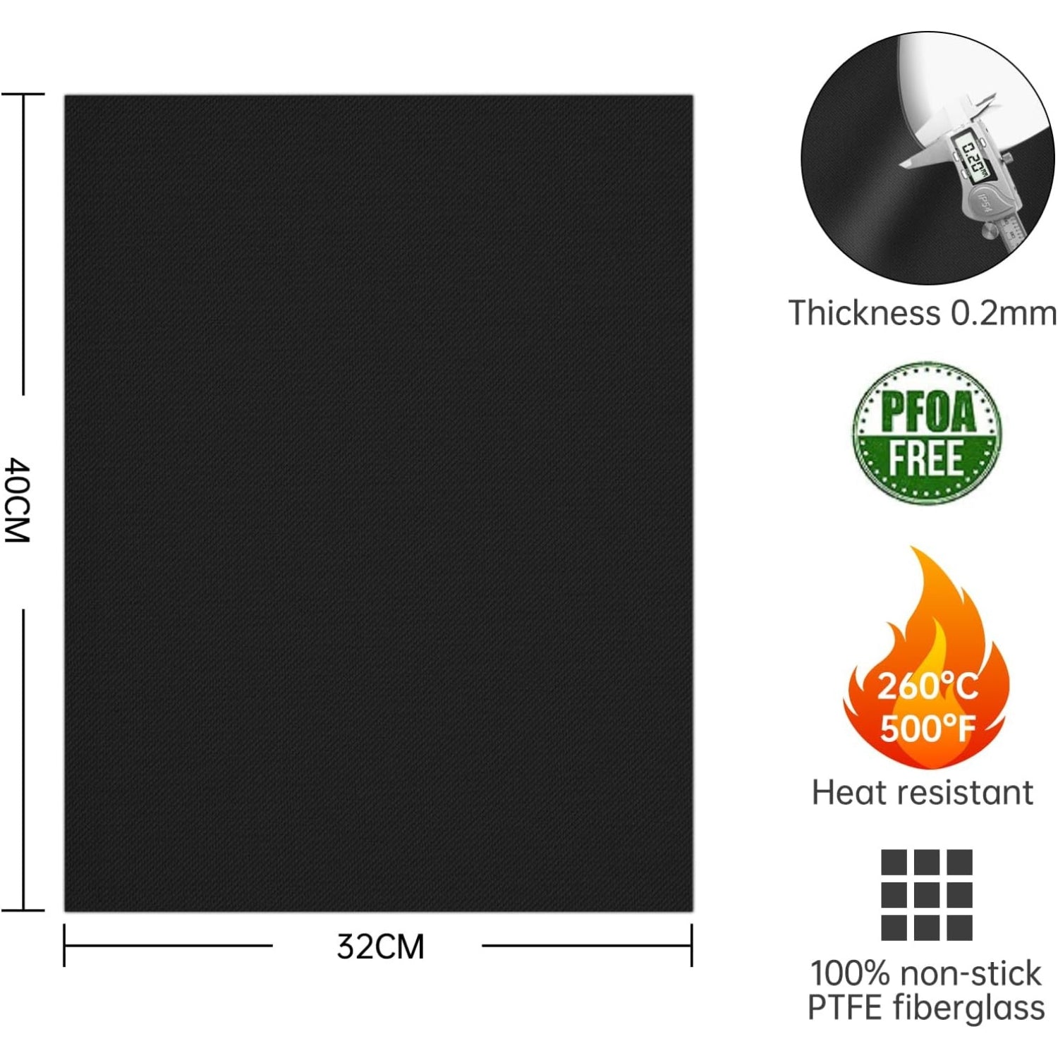Teflon Grillmatte 5er Set Antihaft Grill Zubehör