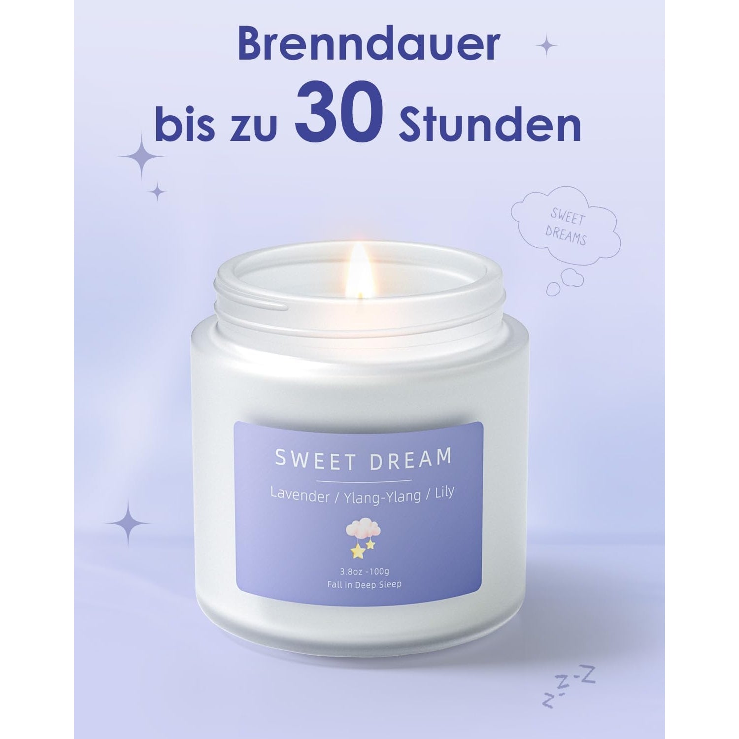 Schlafkerzen 3 Duftkerzen im Glas Geschenke für Frauen