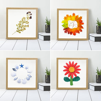 DIY 3D Bilderrahmen 20x20 Befüllbar Objektrahmen Holz Glas Fotos Blumen Deko