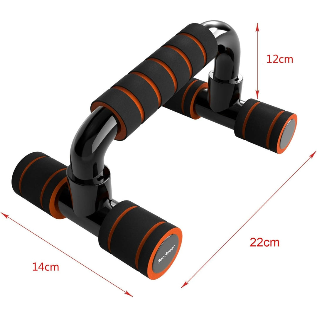 Fitness Liegestützgriffe Schwarz Orange Rutschfest Leicht 100kg Push Up Bars