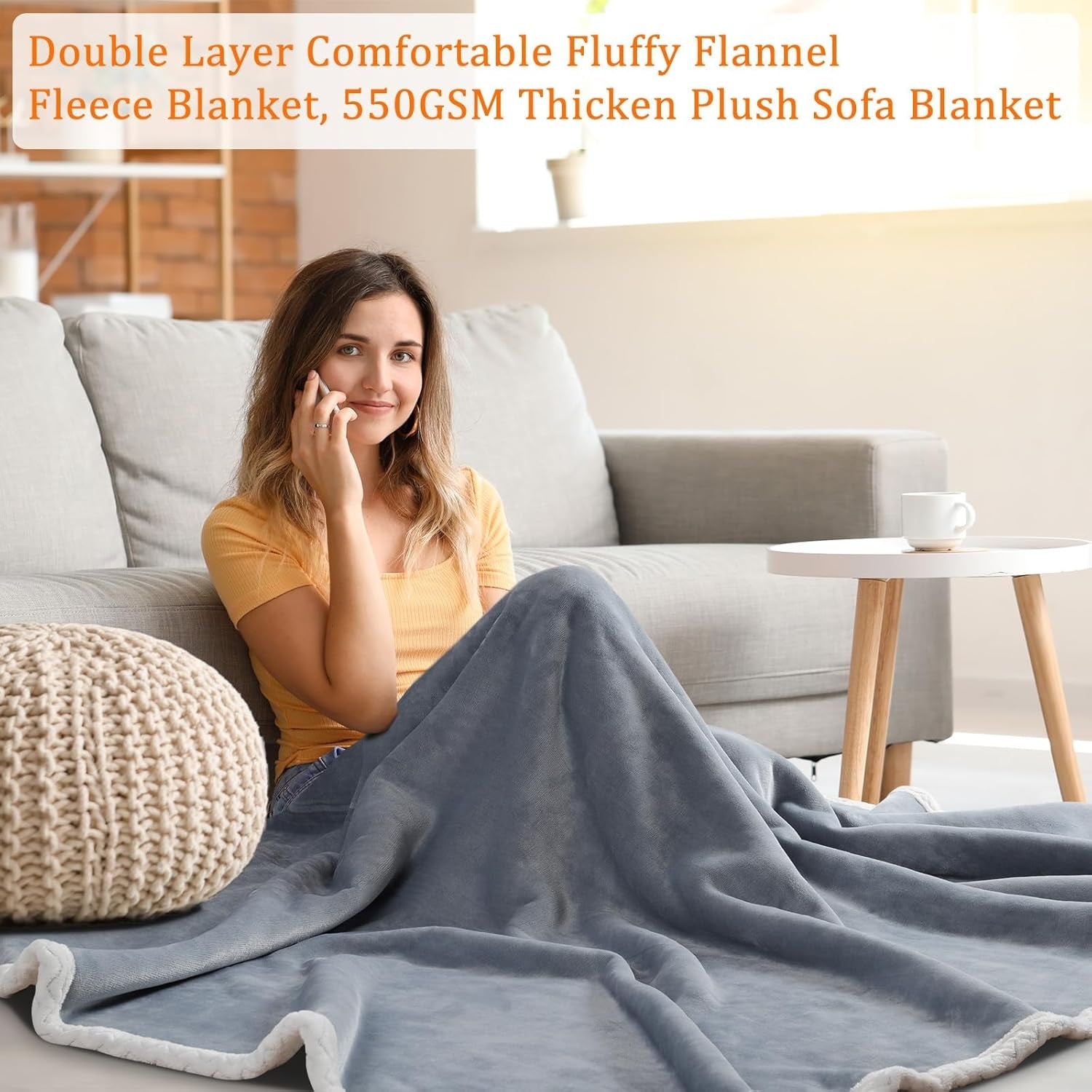 Wärmer Weiche Flauschig Flanell Sofadecke 230x240cm