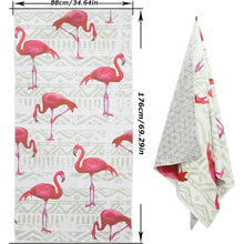 Mikrofaser Strandtuch Flamingo Groß 180x90 Schnelltrocknend