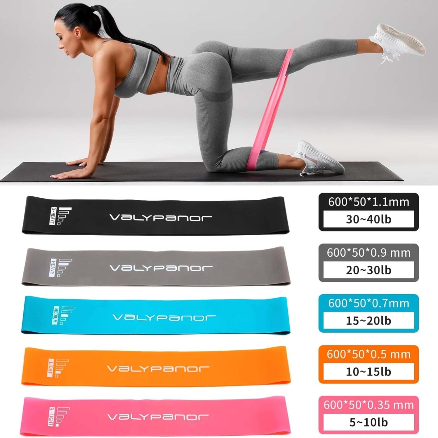 Günstiges Widerstandsbänder Set 5er Set Fitnessbänder