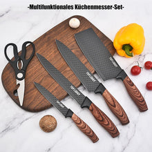 Premium Messerblock mit Messer Holzgriff Messer Set 6 tlg