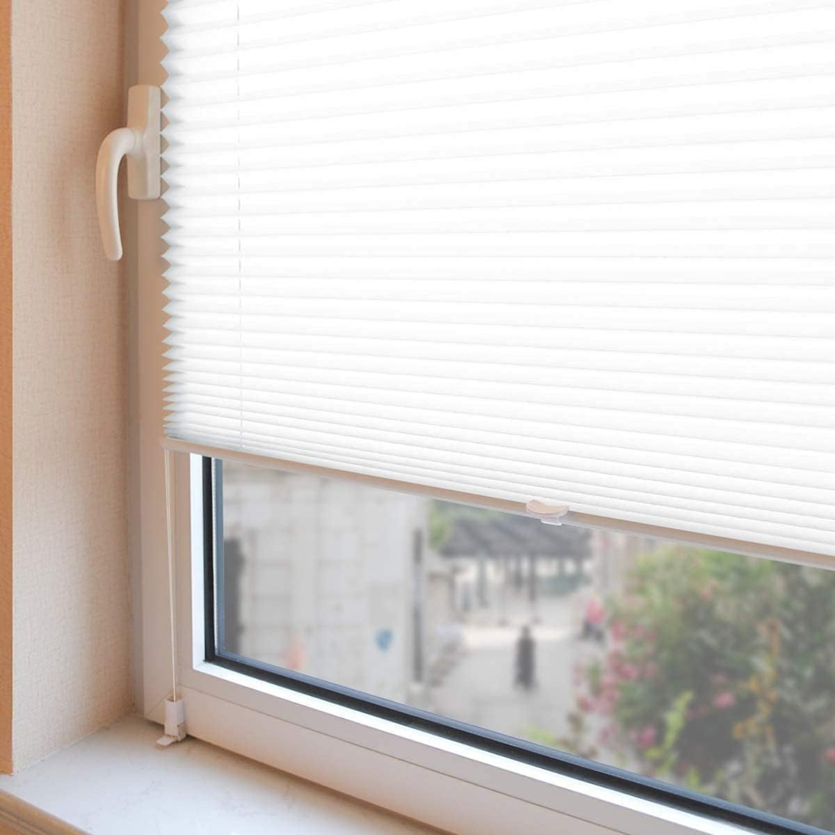 Klemmrollos für Fenster ohne Bohren Jalousie 35x130cm weiß