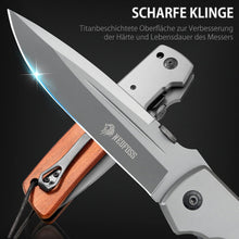 Klappmesser 28cm Einhandmesser mit Holzgriff Taschenmesser