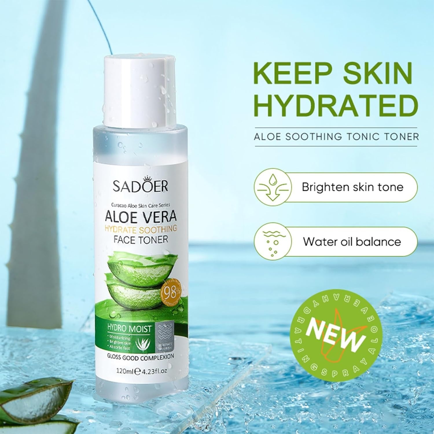8-tlg Aloe Vera Gesichtspflege Set Geschenkset Frauen Porenverkleinerung