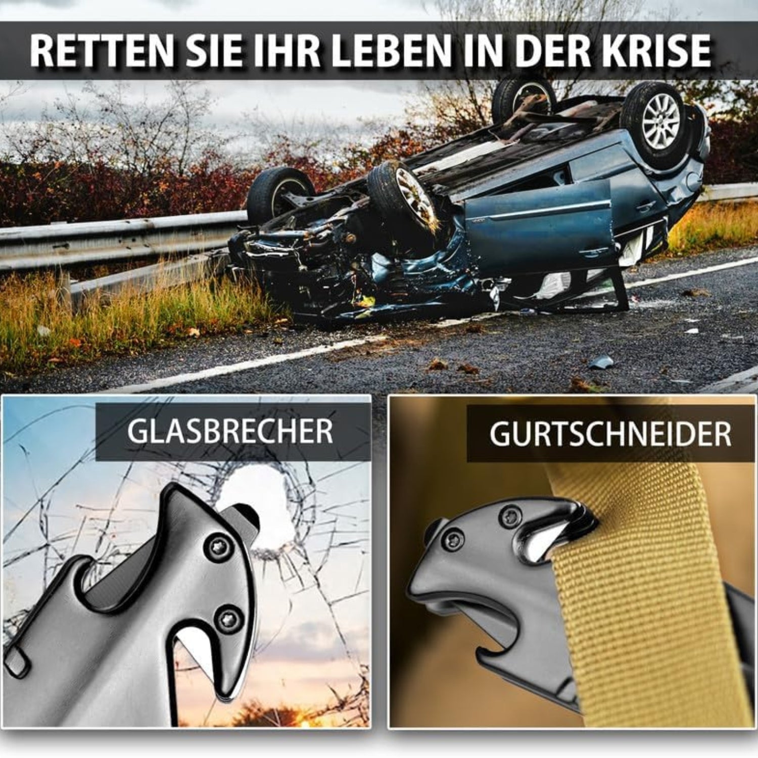 Taschenmesser Klappmesser Rettungsmesser mit Glasbrecher