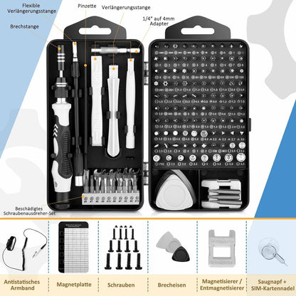 Feinmechaniker Werkzeug Set 138 in 1 Schraubendreher Set