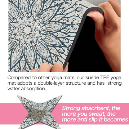 Umweltfreundliche Yoga Matte mit Tragegurt Rutschfeste