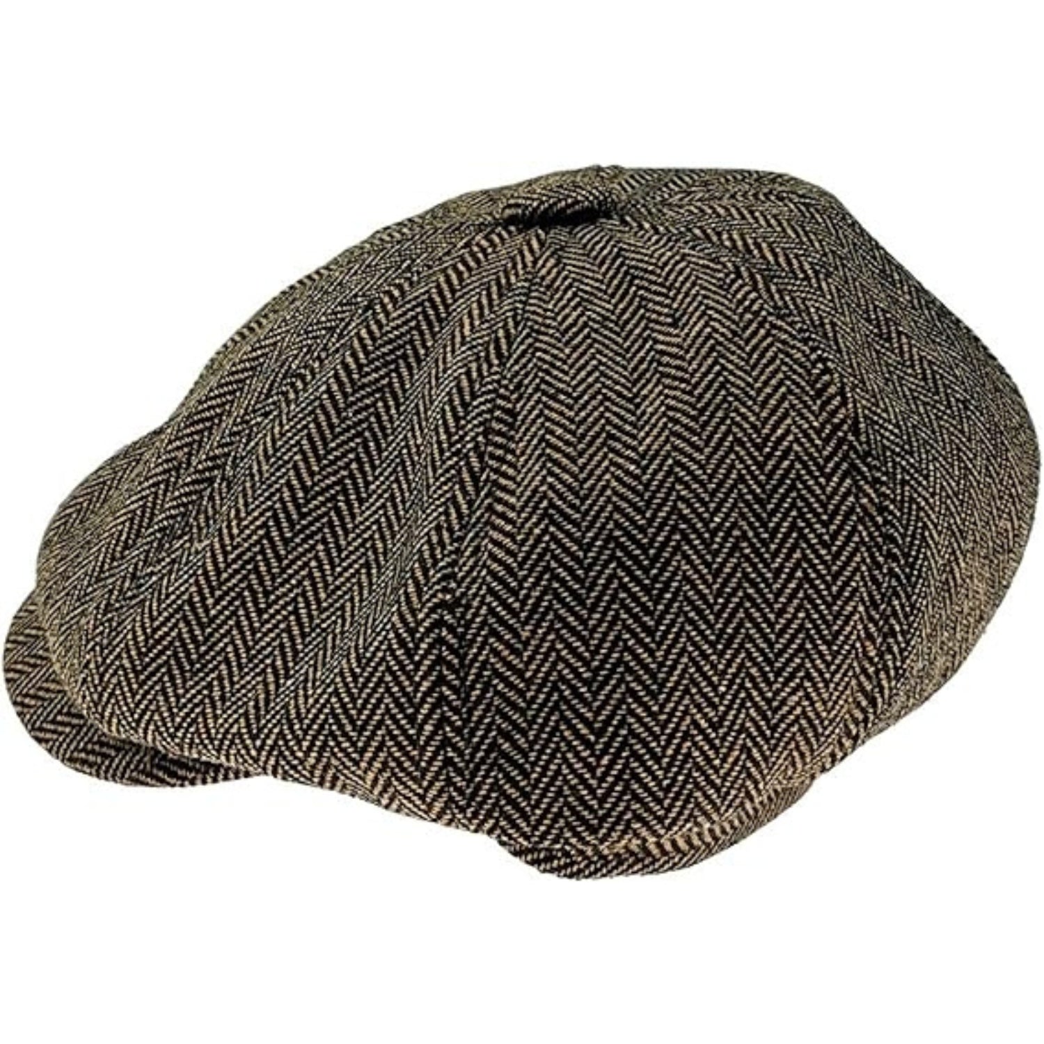 Schiebermütze Herren Sommer 1930s Tweed Hut Kaffee Farben