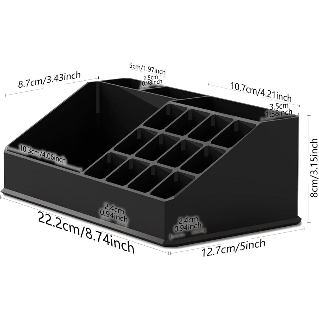 Schwarz Makeup Organizer 1 Lage Kosmetik Aufbewahrungsbox Lippenstift