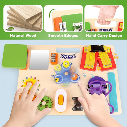 Montessori Busy Board Holz Activity Sensorik Motorikspielzeug 1-5 Jahre Kinder
