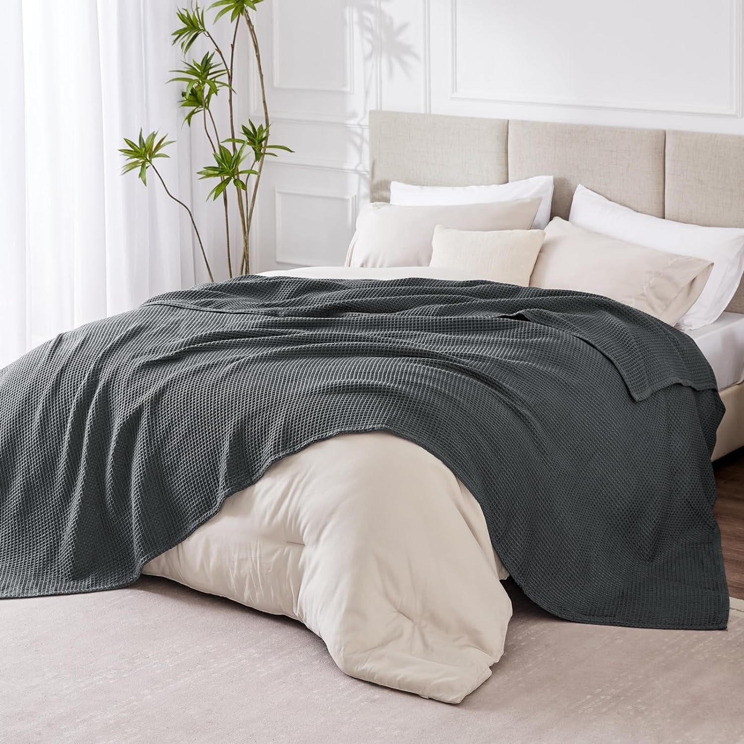 Bettdecke Dünne Decke Sommer Grau 220x240 cm XXL