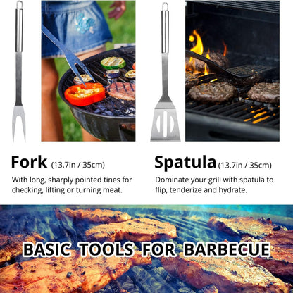 Grillbesteck Set 9tlg Geburtstagsgeschenk für Männer Tasche