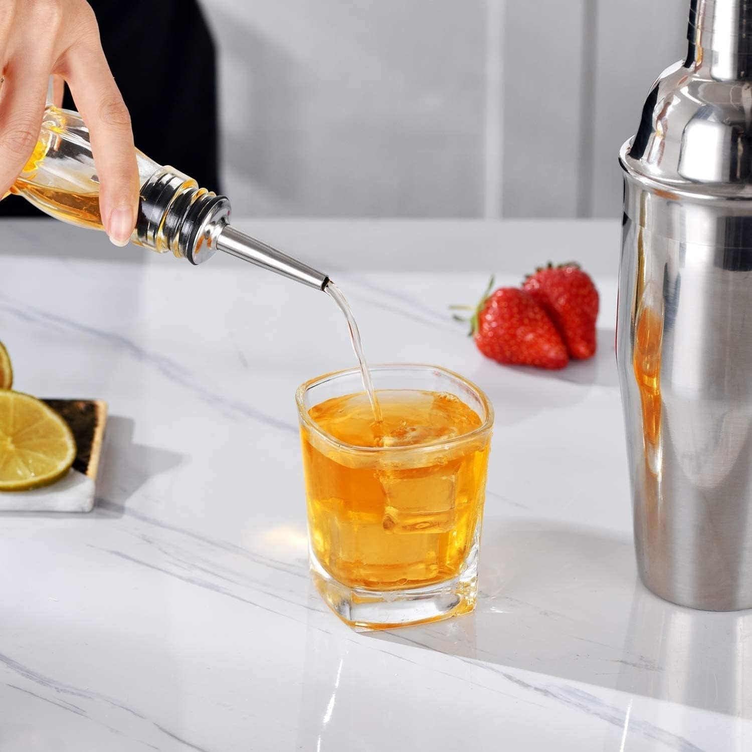Cocktail Shaker Set 10tlg 750ML Edelstahl Bar Zubehör Profi Kit für Cocktails