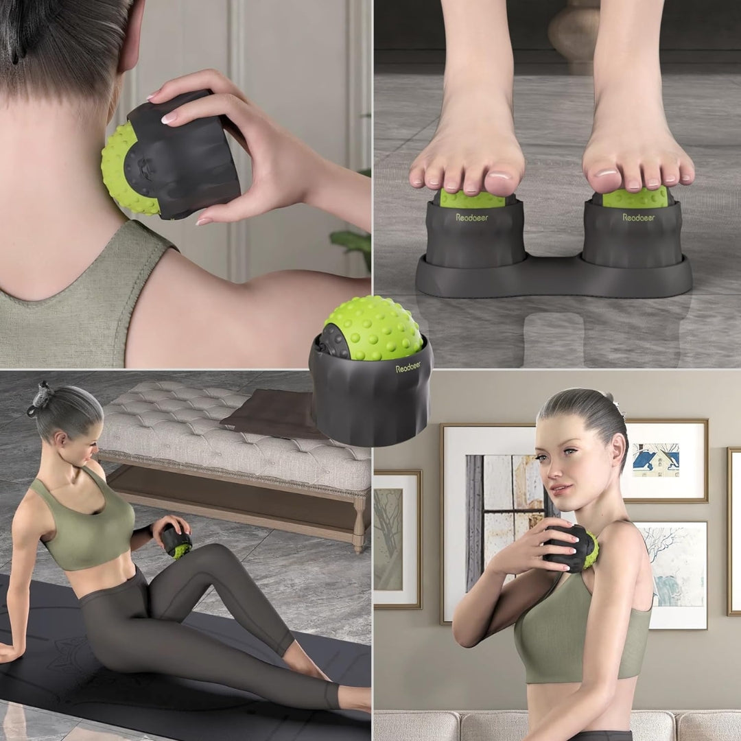 2-Pack Massage Bälle Faszien Muskelkater Triggerpunkt Ergonomisch Rutschfest