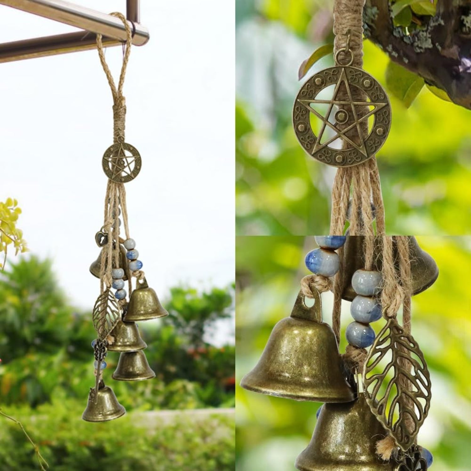38mm Hexenglocken Garten Windspiel Metall mit Klarem Klang für Innen und Außen