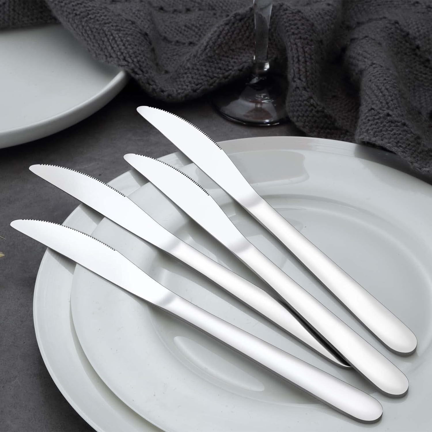 Tafelmesser Set 16 Stück Messer Set Buttermesser Edelstahl