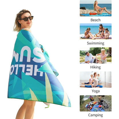 Großes Mikrofaser Strandtuch Summer-Blatt 180x90