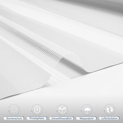 Doppelrollo Klemmfix Rollos für Fenster ohne Bohren 80x130cm