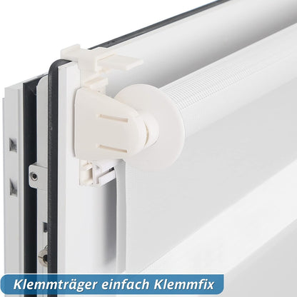 Rollos Plissee ohne Bohren Doppelrollo Klemmfix 40x130cm