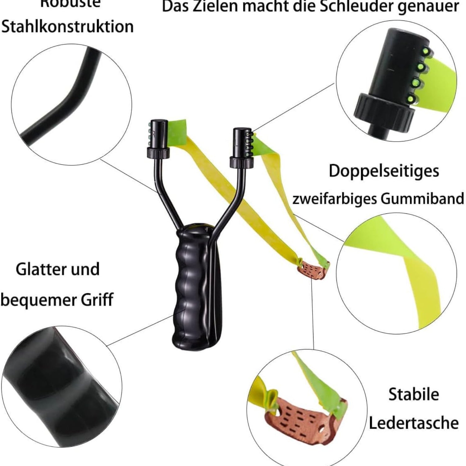 Steinschleuder Zwille Set Jagd Schleuder mit 200 Munition