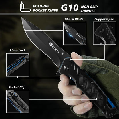 Klappmesser Einhandmesser Taschenmesser mit Nylonscheide