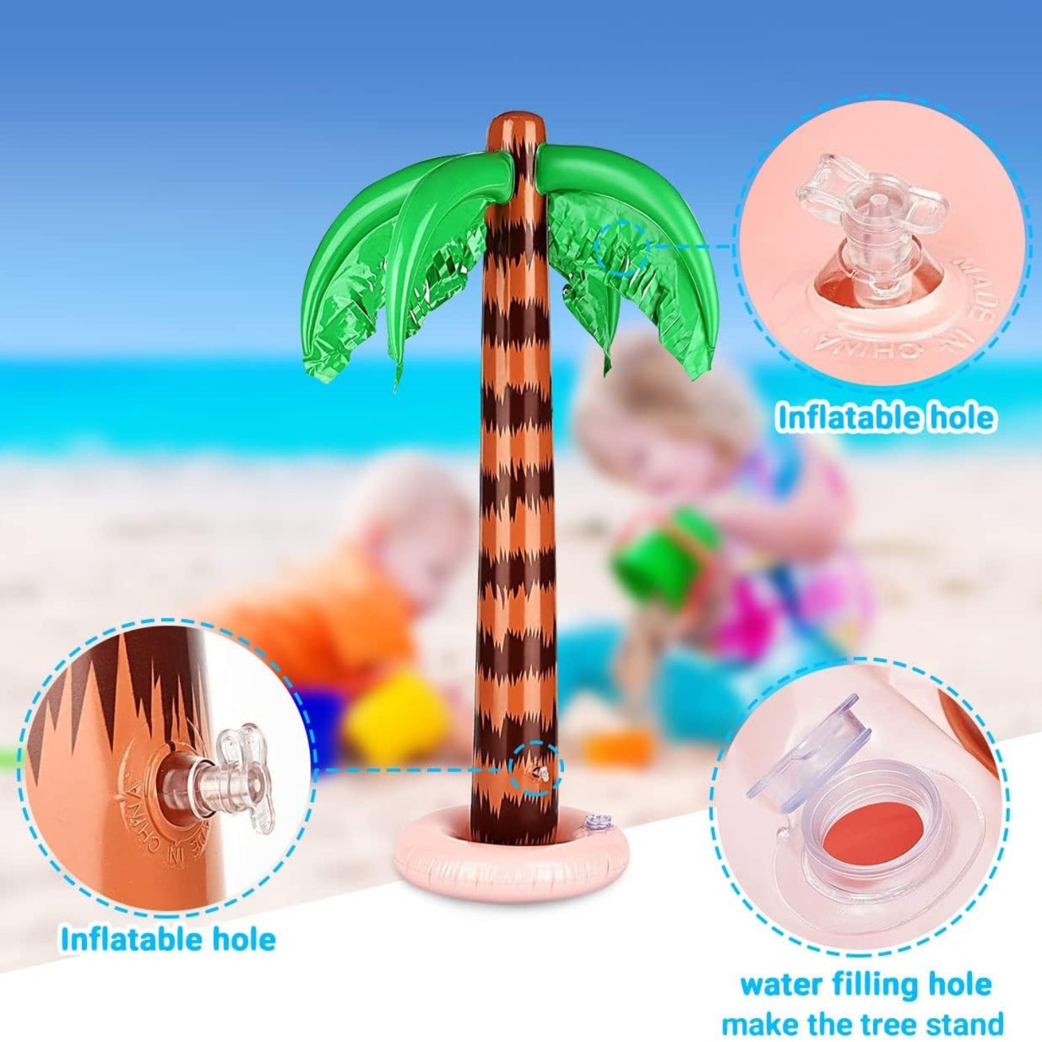 Poolspielzeug Strandspielzeug aufblasbare Palmen Flamingo