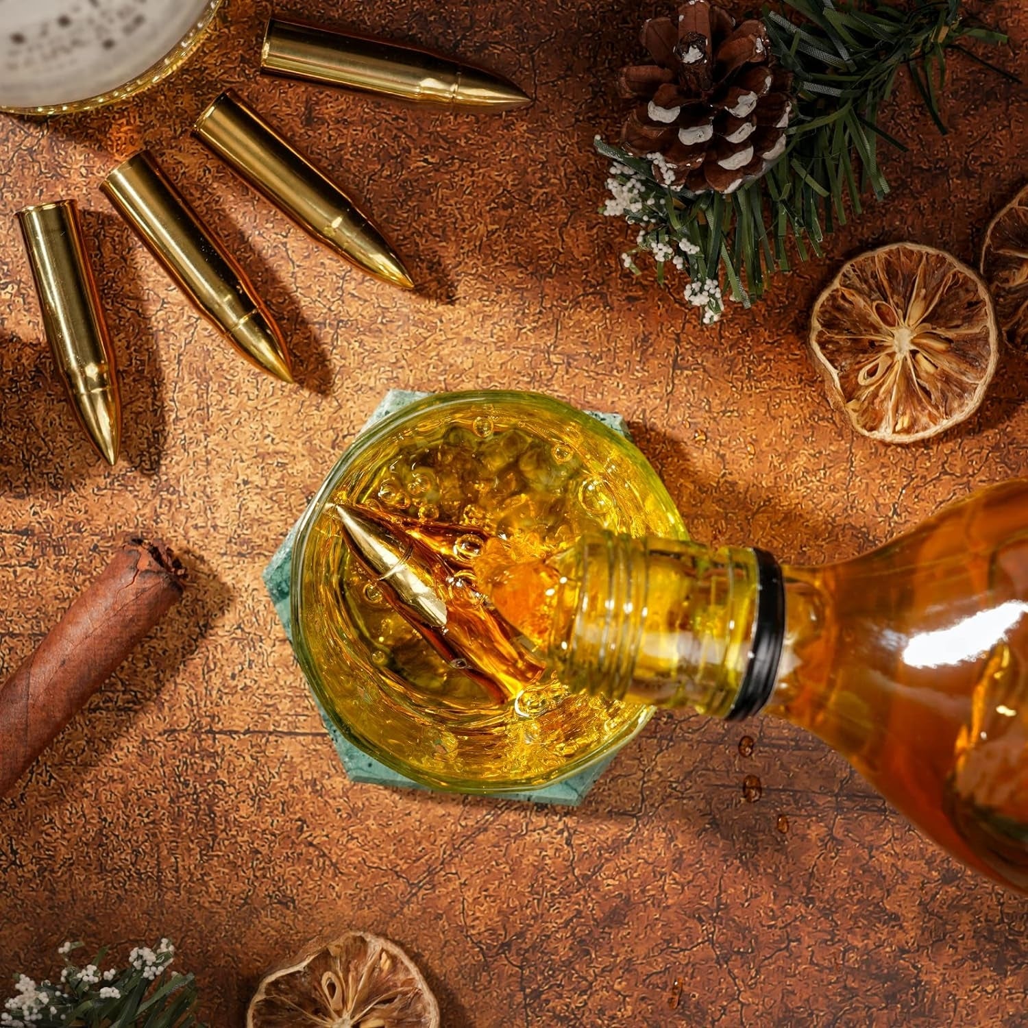 XXL Whiskey Set in Holzbox mit Whiskeygläser und Whiskeysteine Geschenke für Männer