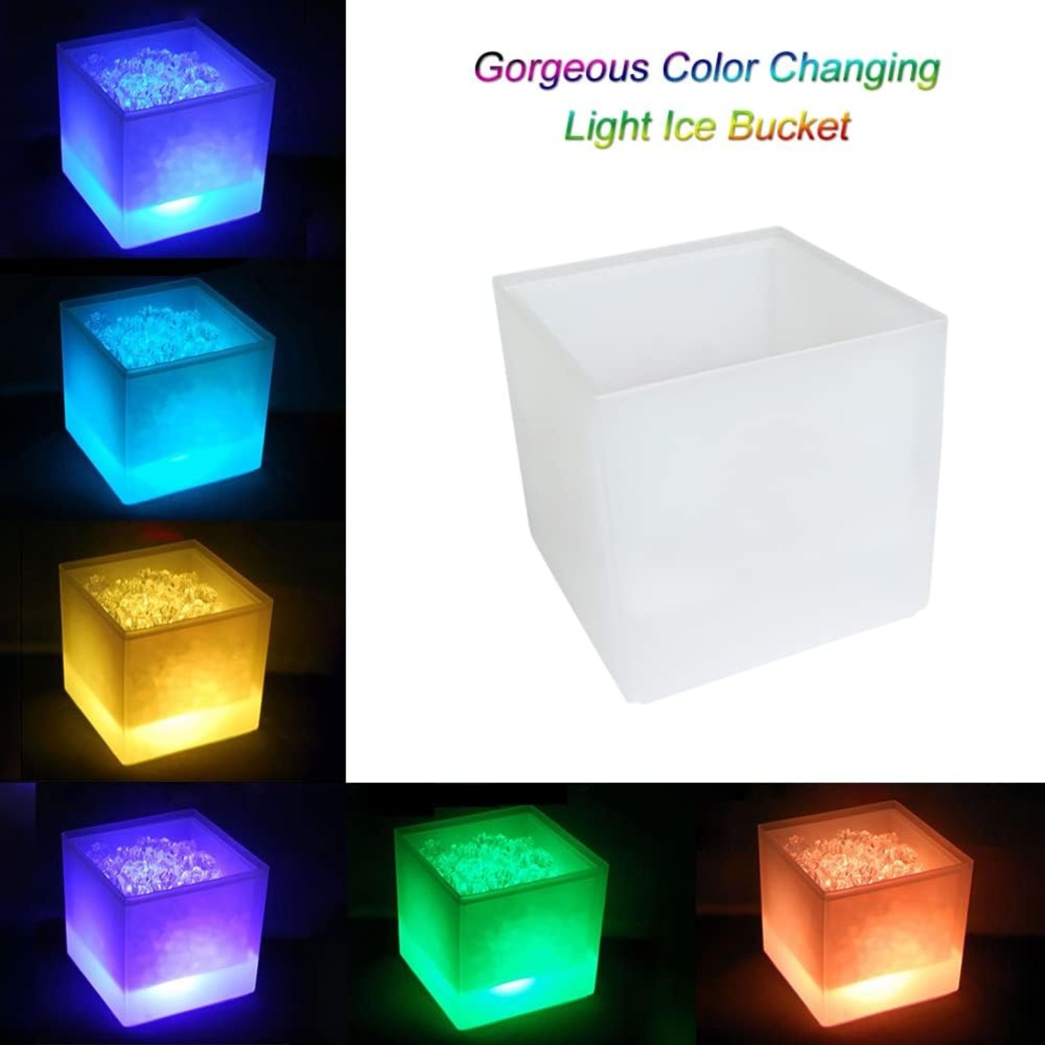 LED Eiswürfelbehälter 3.5L Party Zubehör Wein Sektkühler