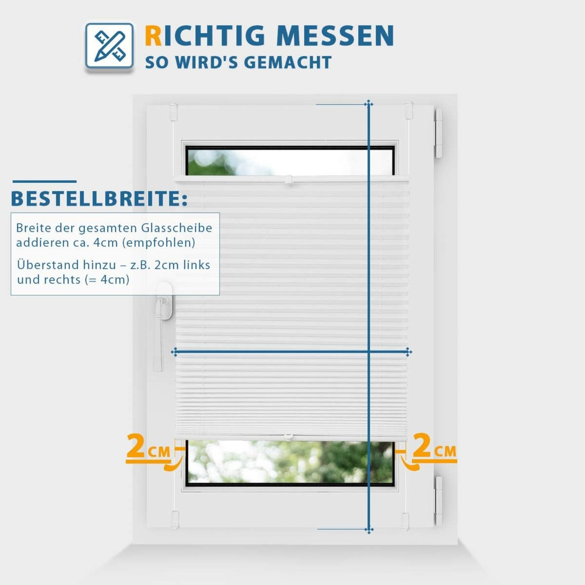Plissee Klemmfix ohne Bohren Jalousien Fenster