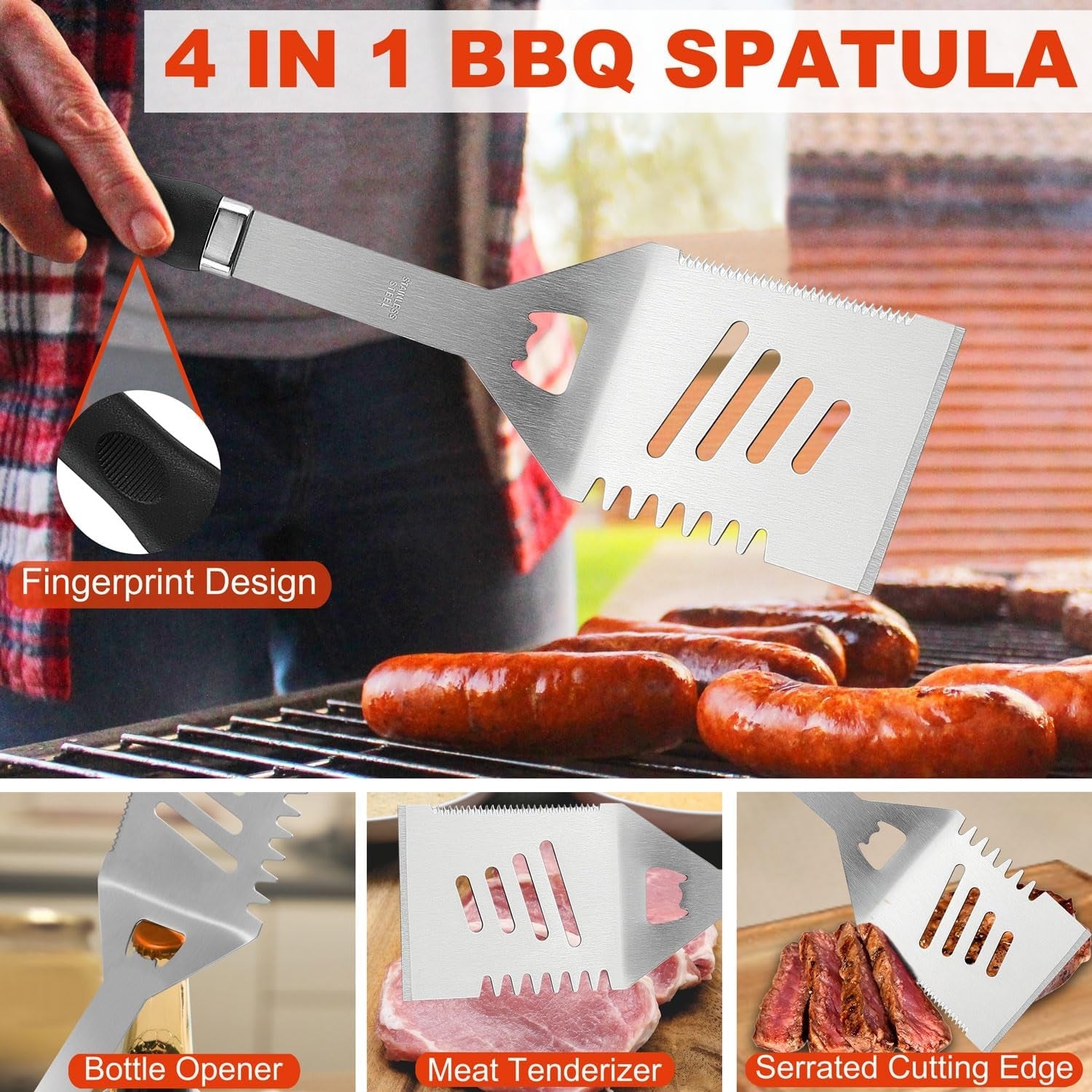 Geschenke für Männer Grillbesteck Set 30x Edelstahl Koffer