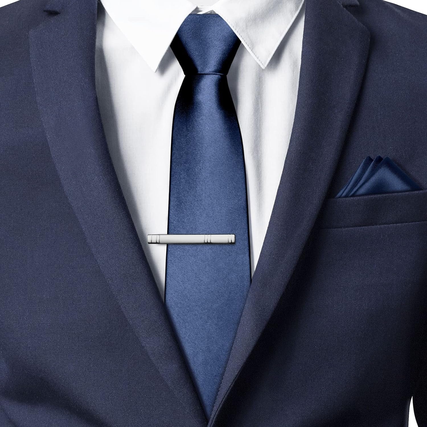 Krawatten Set Navy Blau Geschenke für Männer Krawatte 3 tlg